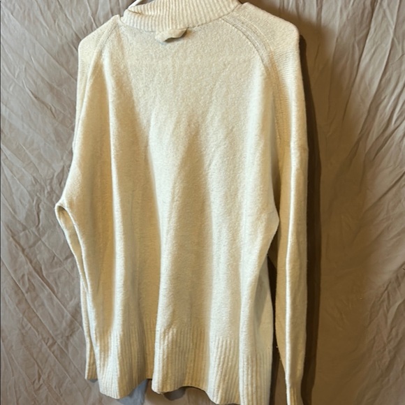 Everlane Cream Sweatshirt with Cozy Mock Neck and Relaxed Fit - Picture 3 of 3